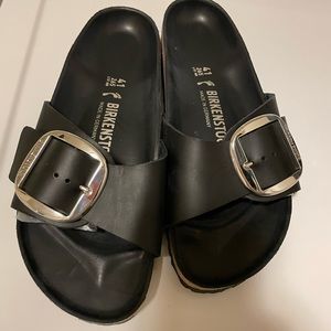 Birkenstock Madrid wide buckle, black, 41